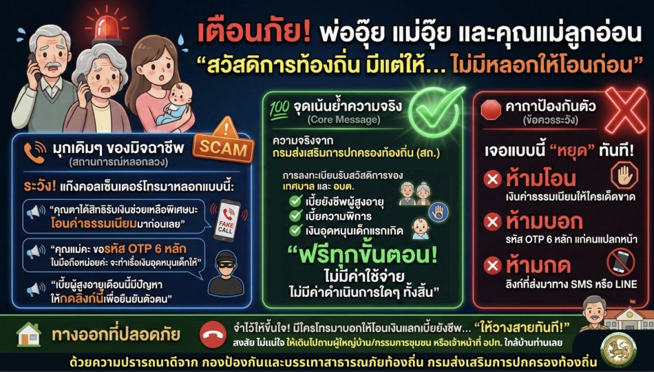ประชาสัมพันธ์ "การสร้างความรู้ความใจเพื่อป้องกันการหลอกหลวงทางออนไลน์"